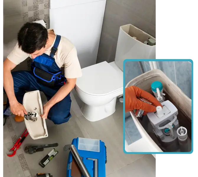 Toilet flusher replacement process